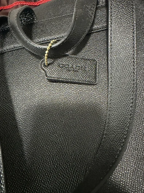 Coach Black Leather Backpack with Gold Hardware - Picture 3 of 3